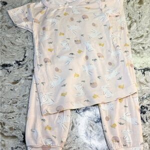 Milkberry Bamboo Blush Pink Easter Bunny Pajama Set
